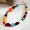 Bohemian Kleurrijke Acryl Kralen Choker Ketting Voor Vrouwen Mode Statement Sleutelbeen Ketting Esthetische Y2K Nek Sieraden