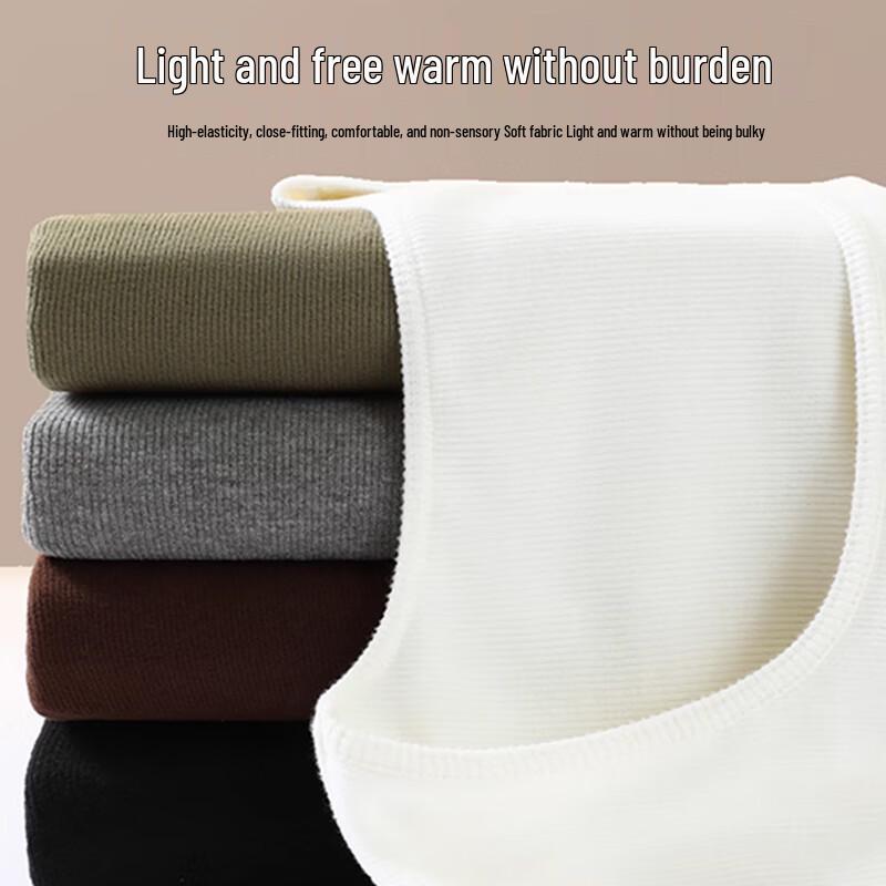 Langsha Women's Thermal Round Neck Long Sleeve Base Layer Top with Built-in Bra