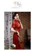 Elegant Xiangyun Gauze Cheongsam: Retro Slimming Short Sleeve Long Skirt