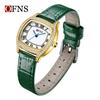 Oufannishi Women's Waterproof Square Fashion Watch, Roman Numerals, Diamond Accents