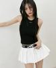 City Breeze Essential Logo Elastic Waist Nylon Pants Skirt_White