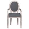 VidaXL Dining Chair, Dining Seat with Backrest and Armrests, Armchair with Wooden Frame, Kitchen Furniture 344481