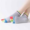 Sports Colorful Yoga Socks Fitness And Pilates Cotton Breathable Socks Rainbow Workout Anti Slip