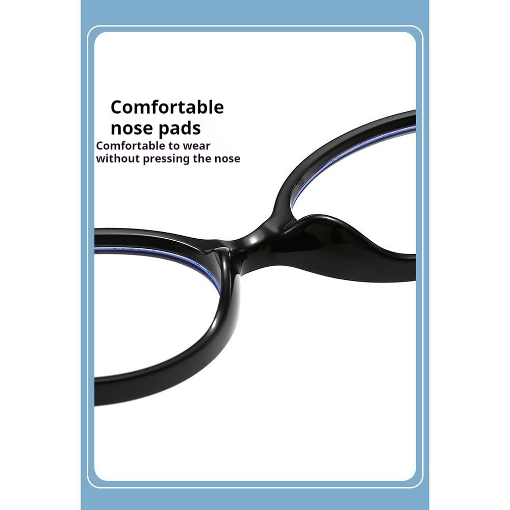 2025 Glasses Frame Nerd Oval Fashion Flat Mirror  Version Versatile Plain Faced Women's