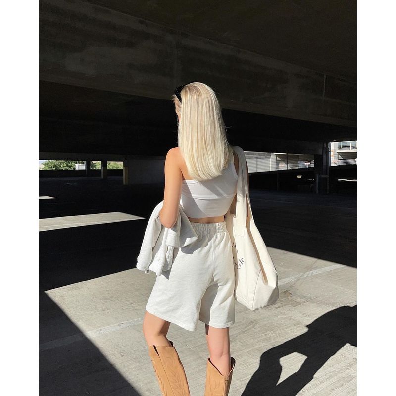 

Hong Kong Style Outer Wear Sexy Hot Girl Inner Match Sleeveless Vest (White) round neck vest single buy L