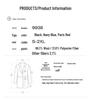 Women's Dark Blue Wool Trench Coat, Autumn/Winter 2025, Thickened Mid-Length, Elegant Design.