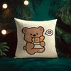 Bakery Animal Cartoon Collection Cushion Cover Silky elegant Comfort Sofa Bed Invisible zipper Beach pillowcase