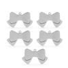 5pcs Blank Bow Dog Pendant Bow Tie Pet Collar Accessories Cat Dog Puppy Anti-lost Collar Pendant