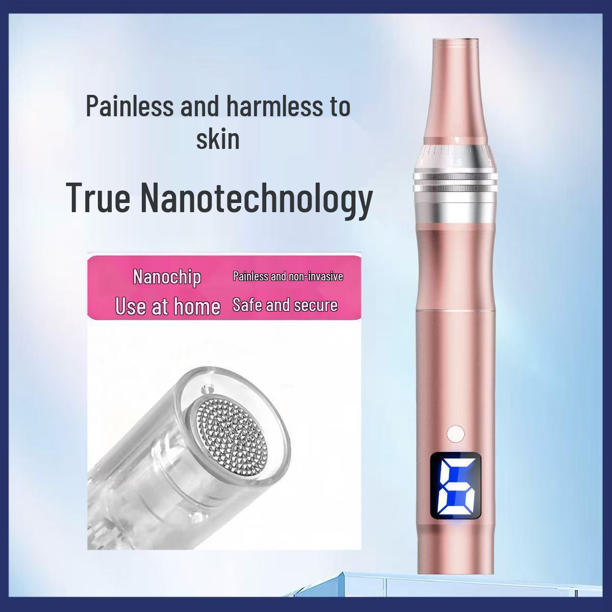 

Электрическая микроигольная ручка Nano Crystal для мезотерапии и косметических процедур 016 Display Silver (No Needle)