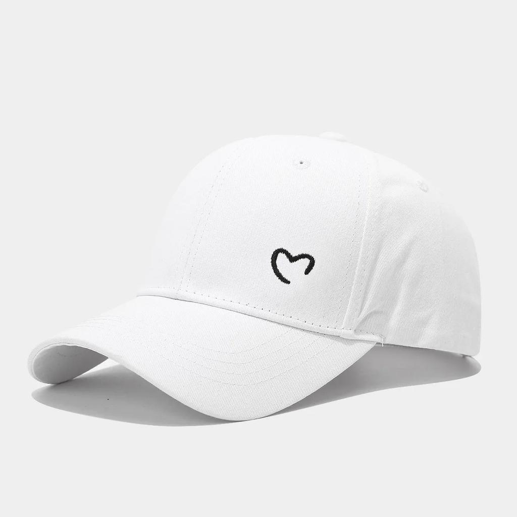 Simple Unisex Love Embroidery Heart Baseball Caps Spring Autumn Outdoor Adjustable Casual Hats Snapback Cap Baseball Dad Hat