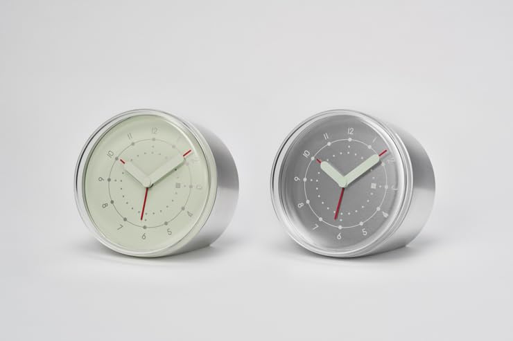 Lemnos Alarm Clock, Analog, Ento Aluminum, Luminous, ENTO NTL25-02 AL Lemnos