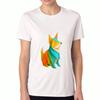 Origami Animals Ladies' Cotton T Shirt, Premium Cotton Quality Print,Durable And Longlasting, Featuring Elephant, Fox, Bear, Horse, Cat, Bird, Butterf