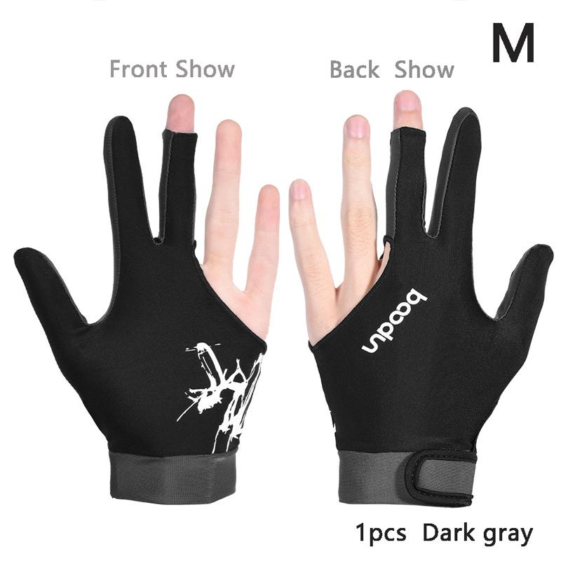 1PCS Three Fingered Billiard Gloves Pool Snooker Glove for Men Women Fits Both Left and Right Hand Billiard Accessories