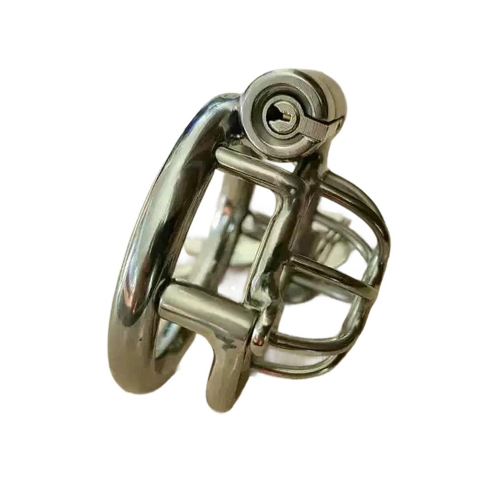 New BDSM Chastity Device Titanium Metal Men's Chastity Cage BDSM Harness Bondage Restraint Anti Pull Male Chaste Cock Lock