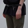 KEY CHARM LEATHER BELT (BLACK)