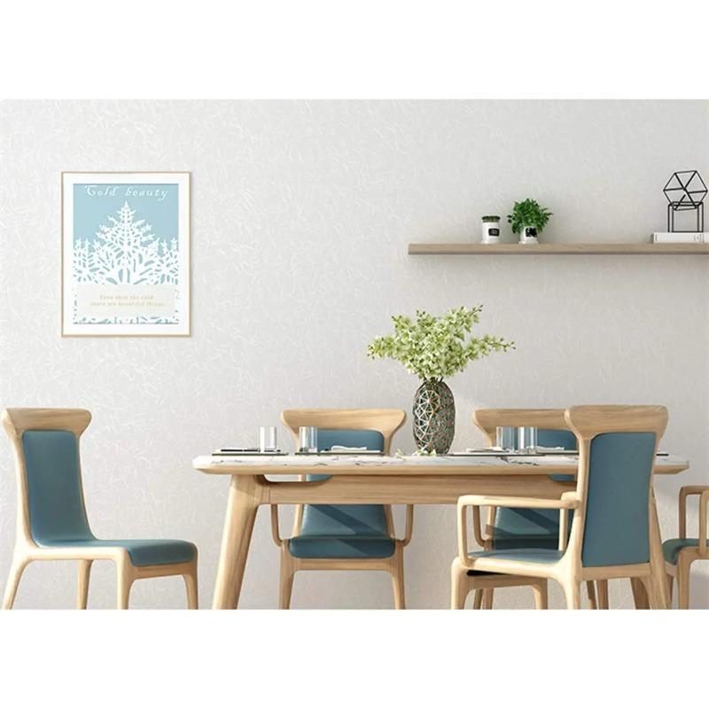 White Solid Color Self Adhesive Wallpaper Embossed Peel and Stick Wallpaper White/Black/Pink/Blue/Silver Removable Vinyl Film