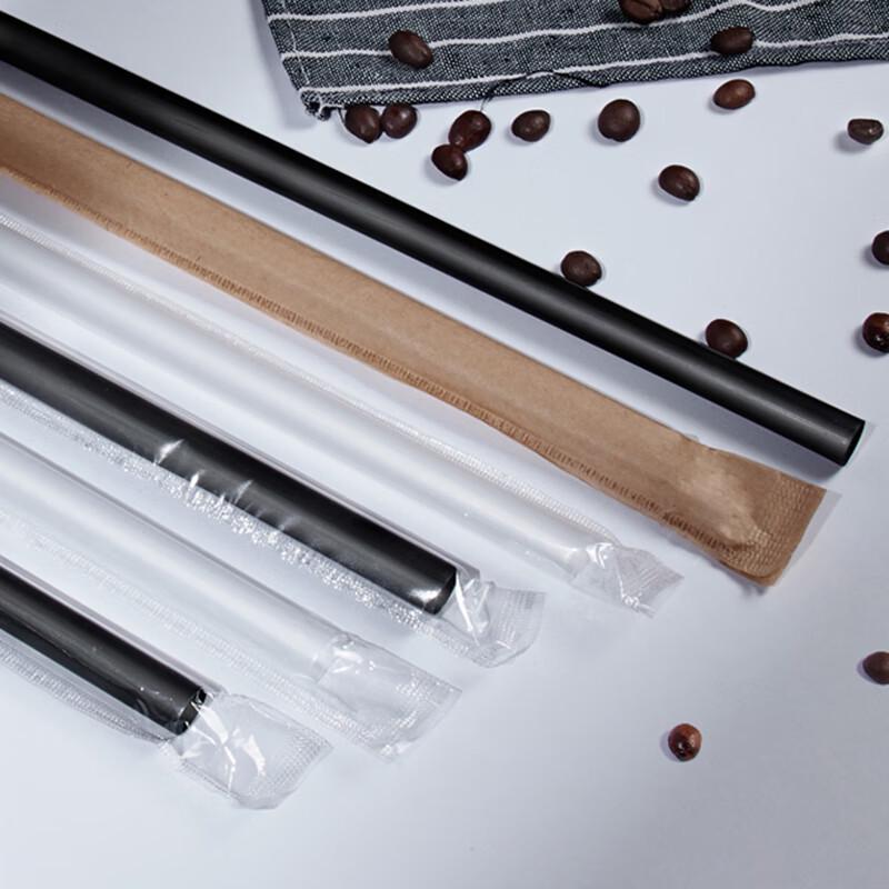 Pabei Individually Wrapped Disposable Plastic Straws