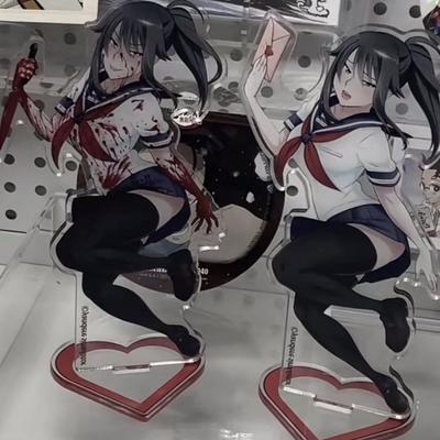 Game Yandere Simulator Ayano Aishi Yan-chan Cosplay Standing Plate Acrylic Figure Stand Accessories Ornament Prop