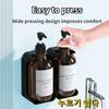Set Dispensador de Jabón de Pared para Hotel Recargable Sin Perforación Soporte para Botellas de Desinfectante de Manos, Champú, Acondicionador para Pared de Ducha