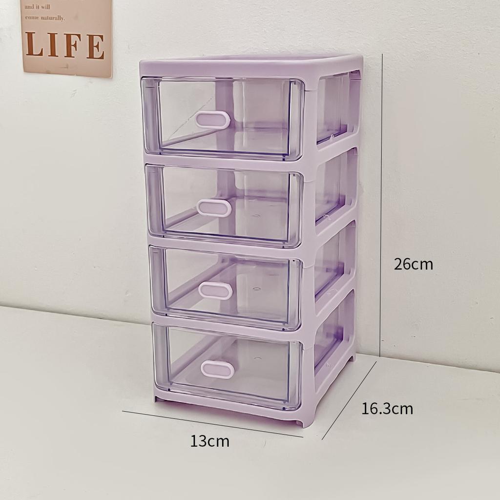 Desktop Storage Box with Cover Drawer Type Large Capacity Organizer Office Stationery Hair Accessories Storage Box