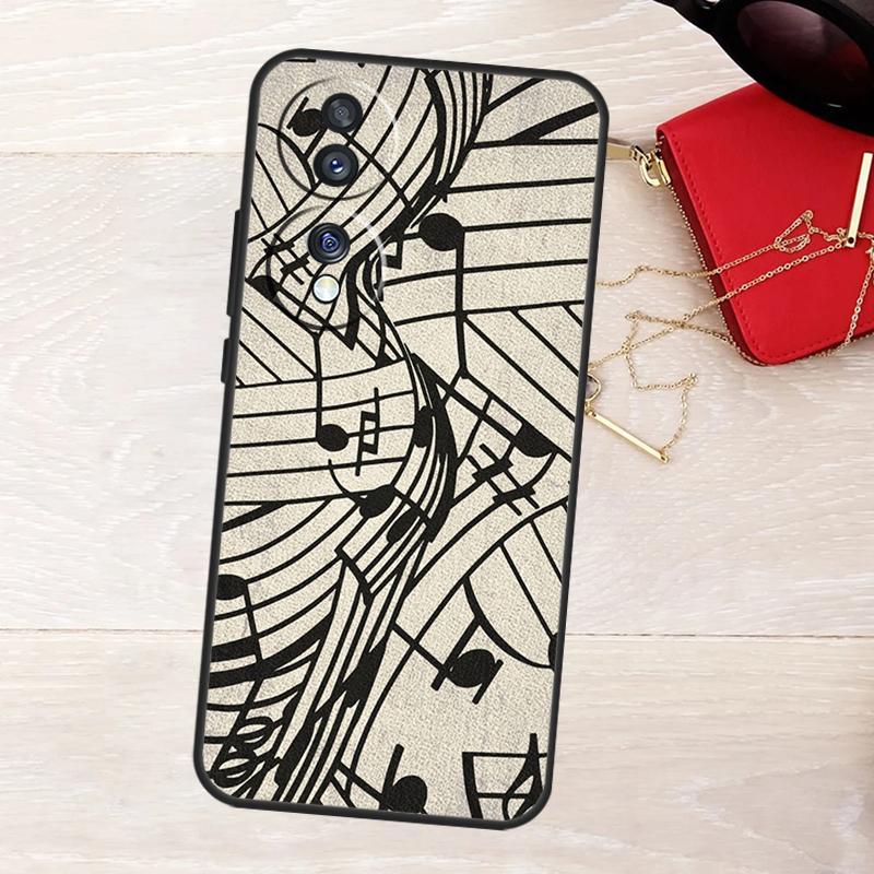 Music Score Musical Notes Case For Honor 400 Pro 200 50 70 90 X9a X9b X9c X9d X8a X8b X8c Magic 7 Lite 5 6 8 Pro Cover