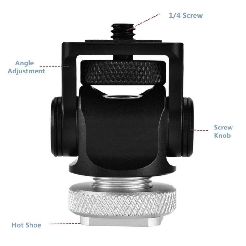 Mini Hot Shoe Stand Snails Tripods Mount for DSLR Cameras Featuring Adjustable Damping for Enhanceds Stability