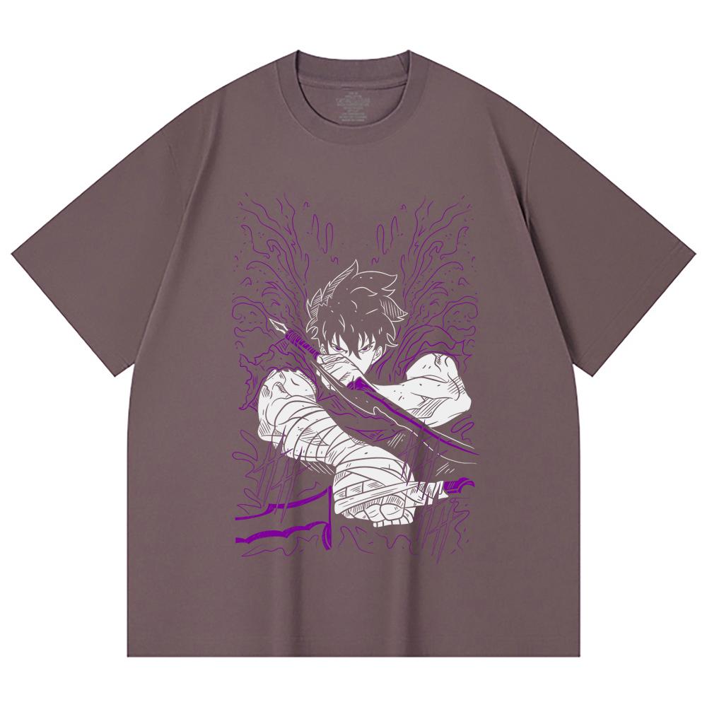 230 Gsm 100% Cotton Solo Leveling V7 Print Unisex Heavy Cotton T Shirt