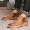 Men's Leather Flat Walking Casual Shoes Men's High Top Lightweight Comfortable Comfortable Large Size Men's Shoes