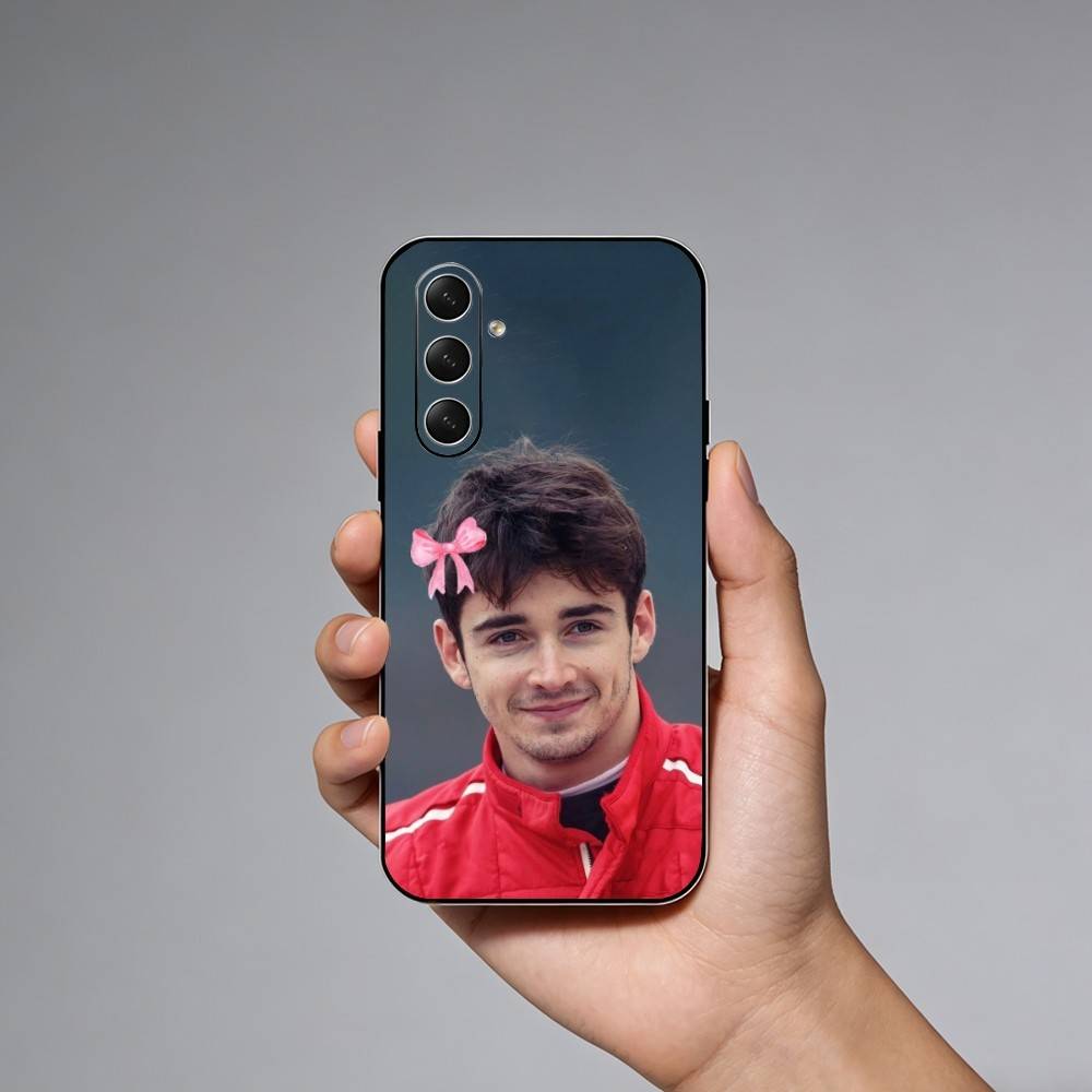 Kierowca Wyścigowy C-Charles Leclerc 16 Etui na Telefon Dla Samsung Galaxy A73,21,22,32,71,53,52,51,80,5G Miękkie Czarne Pokrowiec