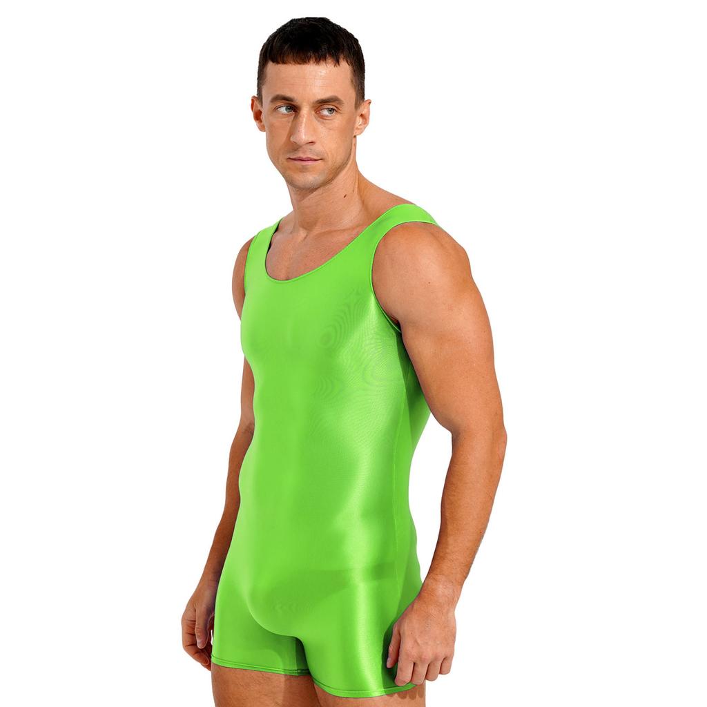 Mens One-Piece Swimming Wetsuit Short Romper Jumpsuit Swimsuit Athletic Bathing Suit