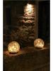 Solar LED Crackle Glass Globe Light for Outdoor Garden & Lawn, Waterproof In-Ground Accent.