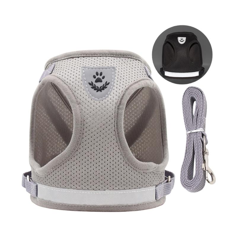 Breathable Dog Vest Harness Reflective Strap Comfortable Dog Harness for Small Pet Outdoor Activity Walking Accessory