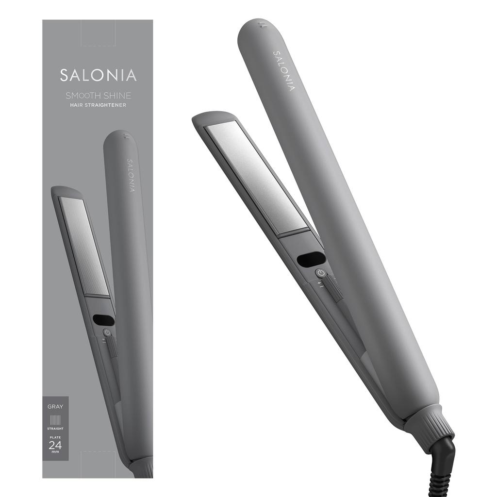 SALONIA Smooth Shine Straightening Iron 24mm Gray