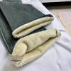 Thickened Vintage Blue Straight-leg Jeans for Women In Wintertime High Waist Covering Hips and Making Them Look Fitted and Flared Trousers