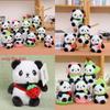 Panda Soft Plush Toy Keyring With Short Pile Fabric For Bag Ornament Collectible