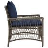 Garden Chair with Cushion Gray 73 x 61 x 77 cm Poly Rattan