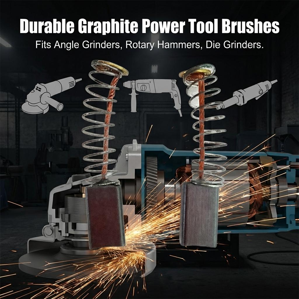 Carbon Brush For Electric Tools Angle Grinder Hammer Drill Universal Wear-Resistant Component