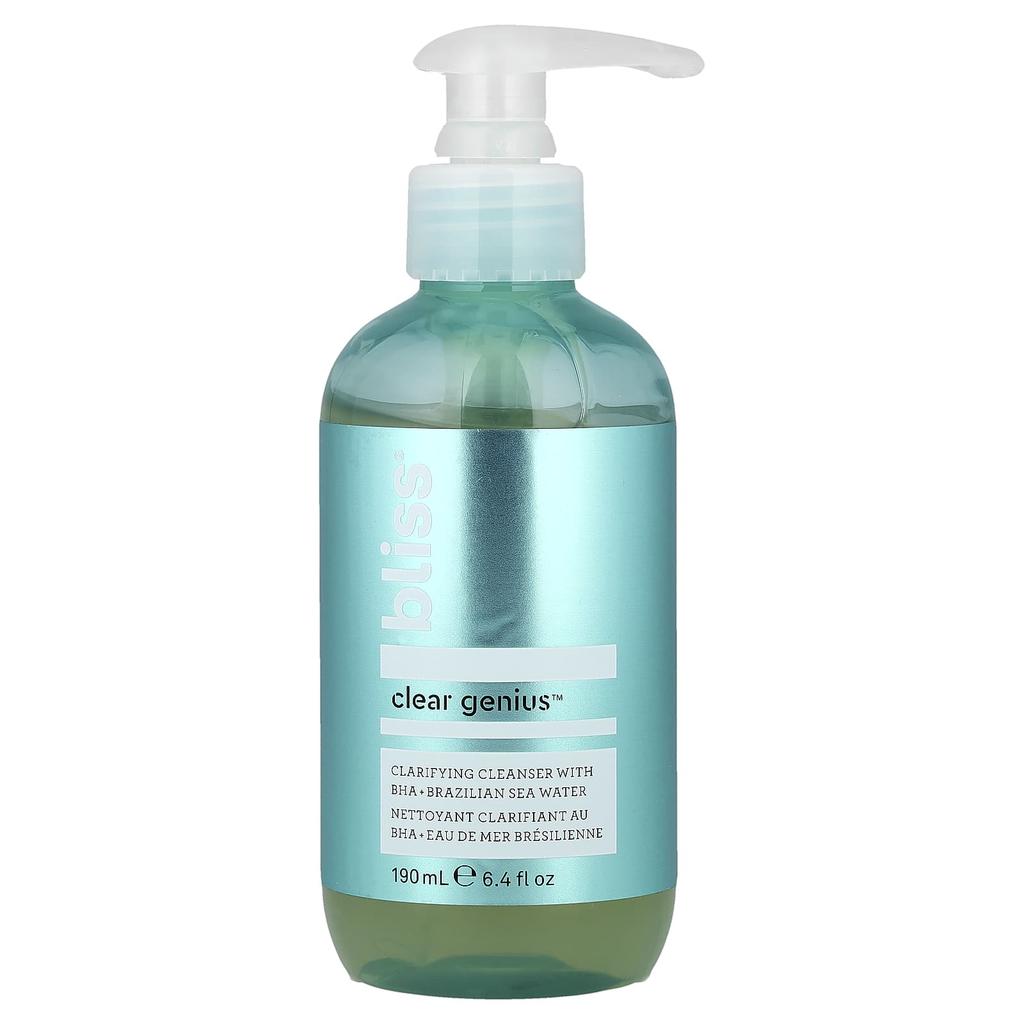 Bliss, Clear Genius™, Clarifying Cleanser, with BHA + Brazilian Seawater, 6.4 fl oz (190 ml)