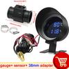 Car Digital Led Water Temperature Gauge -10-110 Celsius With Water Temp Joint Pipe Sensor 10MM Adapter 1/8NPT Voltmeter 2 IN 1