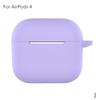 For AirPods 4 Case Silicone Protecive Cover for AirPods 4th Generation Accessories 2024 Solid Color Front LED Visible Skin Cover