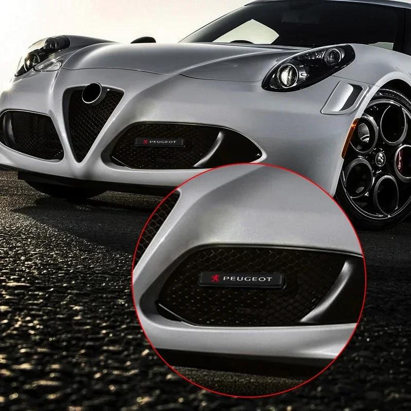 Car Decorative Light LED Front Hood Grille Emblem Badge Decor For Peugeot 206 307 308 3008 207 208 407 508 2008 5008 107 106 205