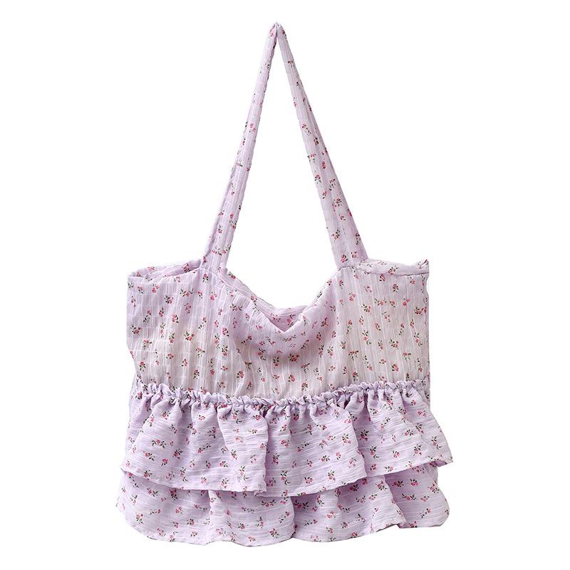 Fresh and sweet shoulder bag women's summer new fashionable versatile shoulder bag beautiful broken skirt handbag