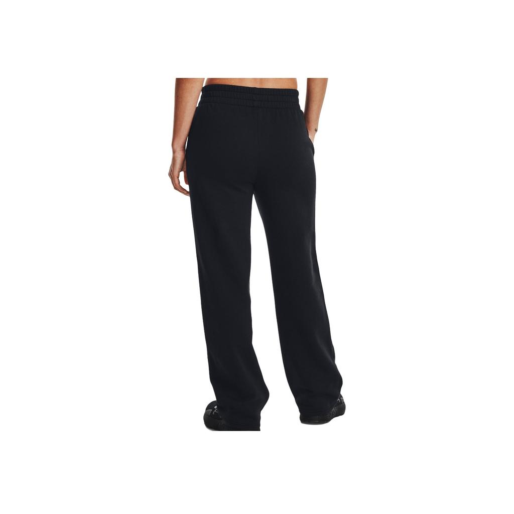 Under Armour Solid Color Elastic Waist Straight Leg Casual Pants Women bottoms Black 1381847-001