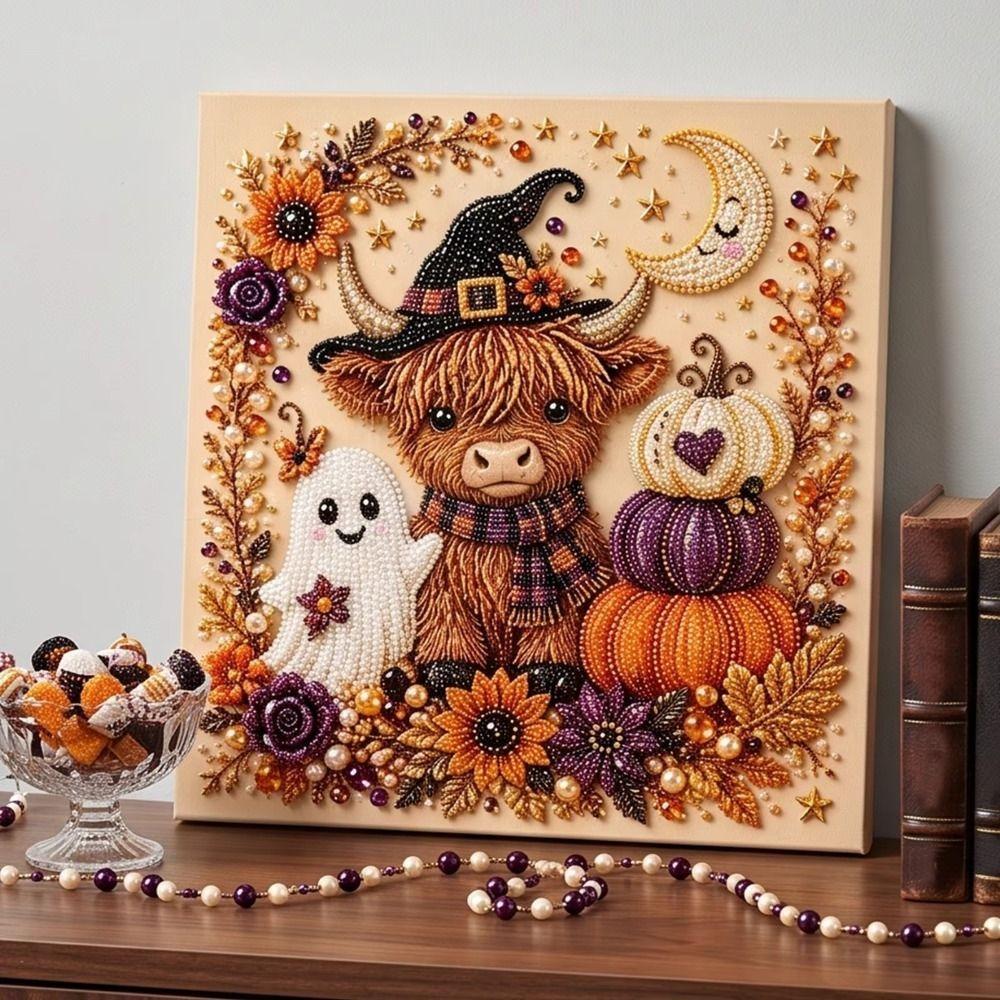 Halloween Themed Halloween Pearl Art Kit Ornament Pearl  Painting  Living