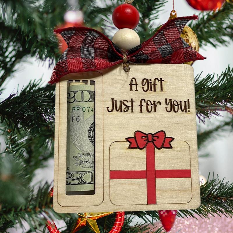 Christmas Money Holder Cute Holiday Tree Decorations Christmas Ornaments Pendant For Men Girls Friends Window