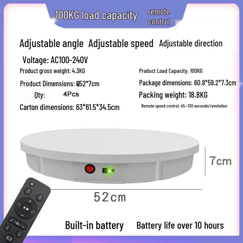 High-Capacity Electric Rotating Display Stand for Photography and Video