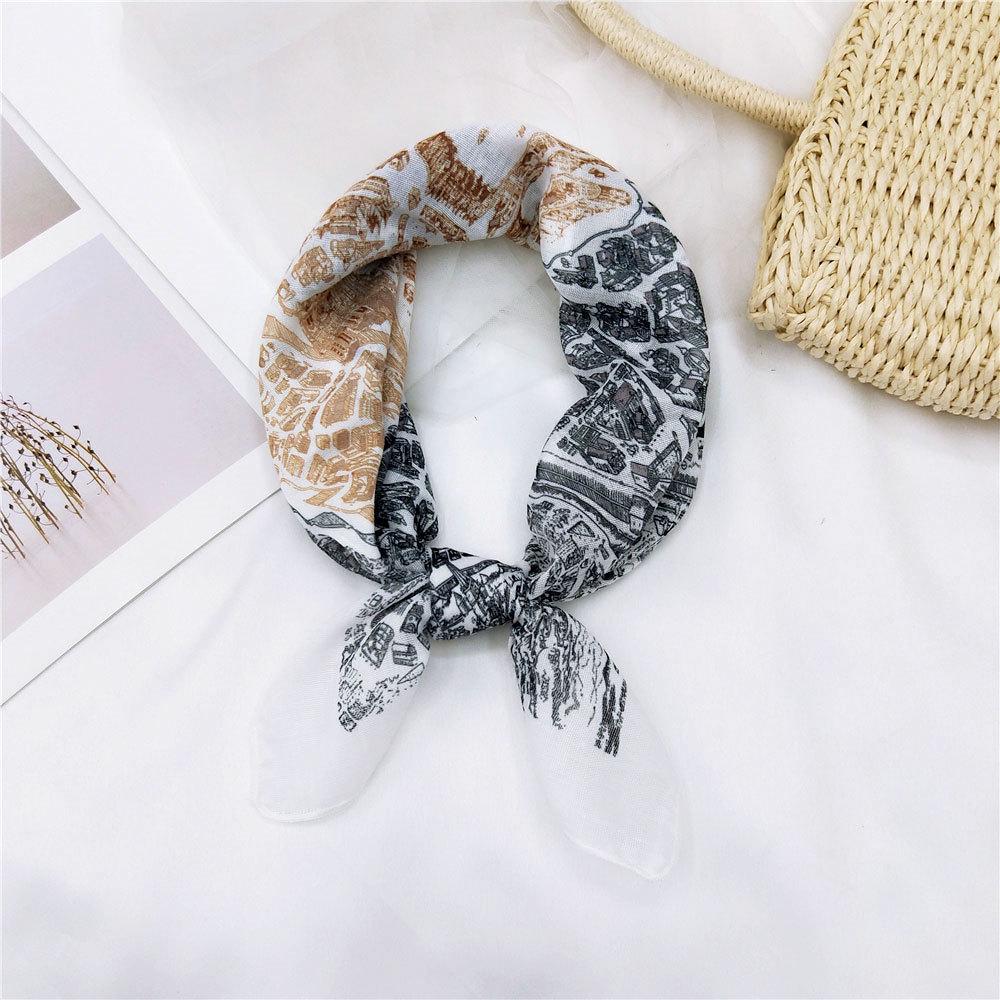 Versatile Cotton Linen Silk Scarf: Spring & Autumn Unisex Small Square Neck & Head Accessory