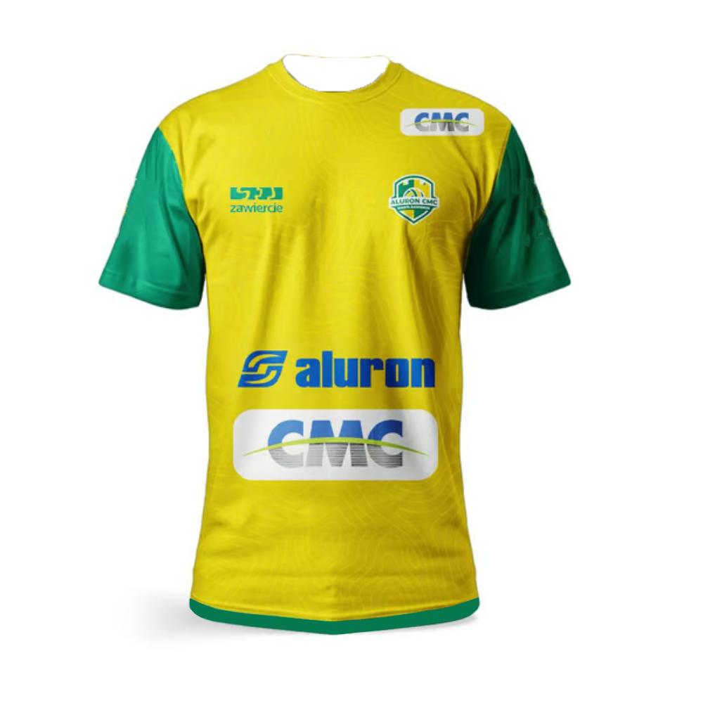 Men's Quick Drying T-Shirts 25-26 Aluron CMC Warta Zawiercie Volleyball Sportswear Training Wear Comfortable Gym Tops for Men