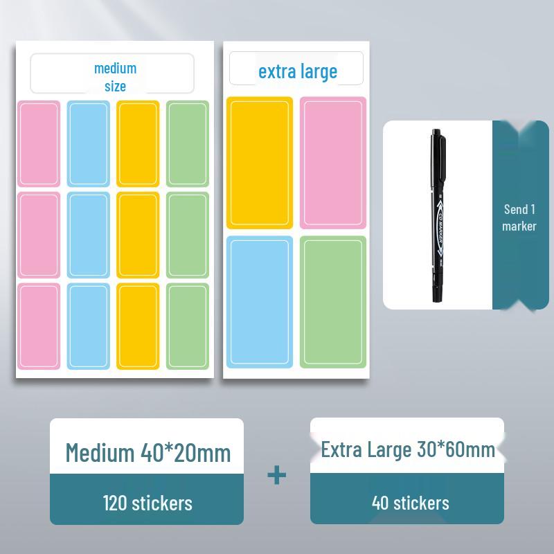 Waterproof Transparent Adhesive Name Stickers - Colorful and Self-Adhesive Labels
