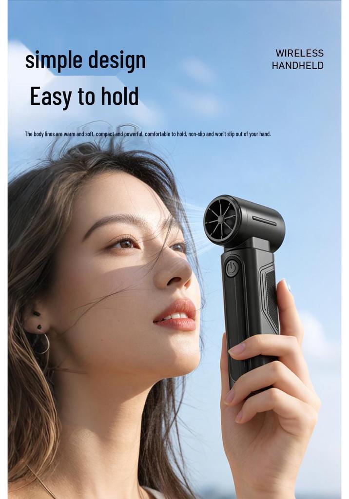 High-Quality Portable Mini Fan with Smart Digital Display – Outdoor Handheld Design